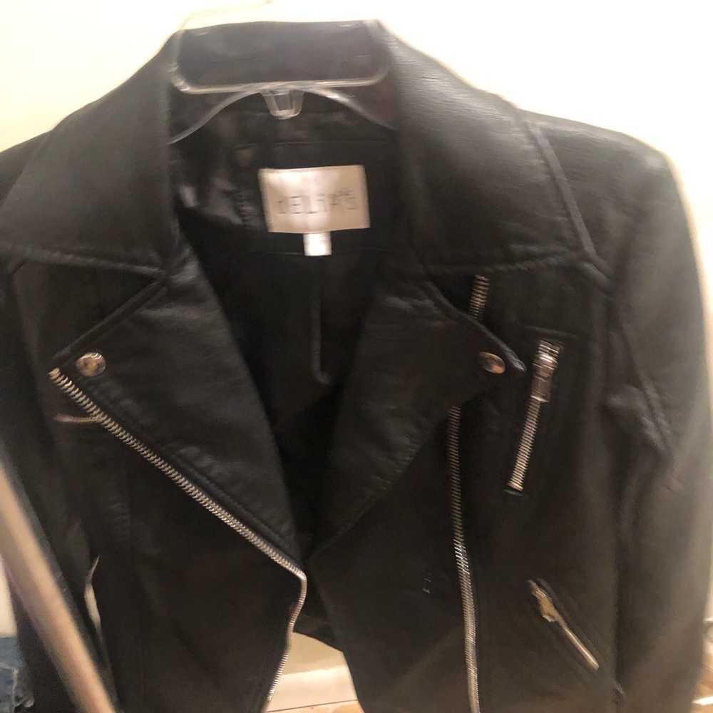 Delia’s faux leather moto jacket-kids